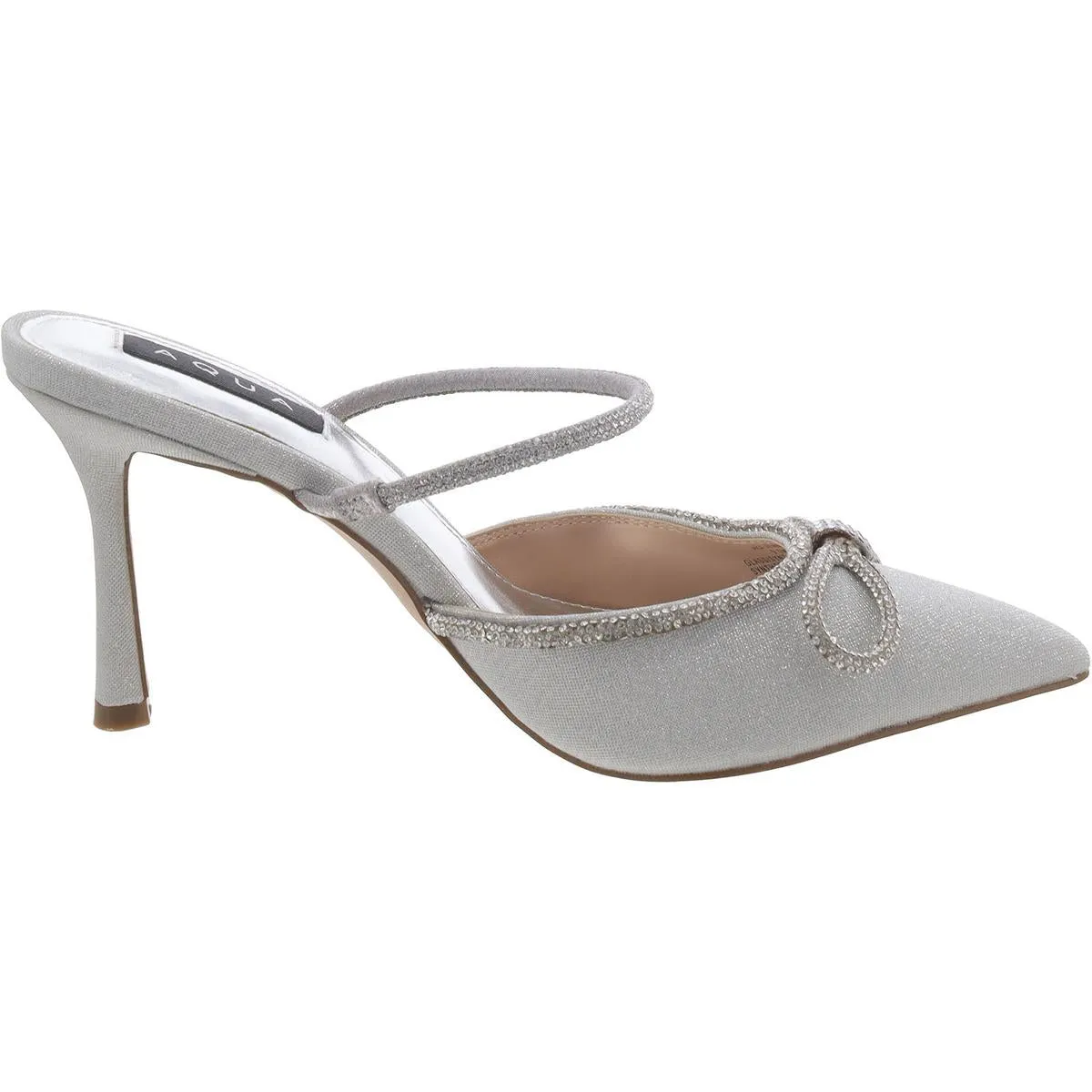 Aqua Womens Jewel Metallic Embellished Pumps