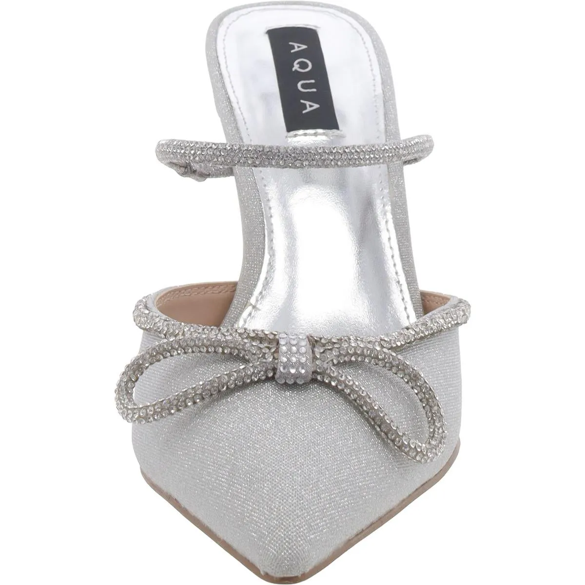 Aqua Womens Jewel Metallic Embellished Pumps