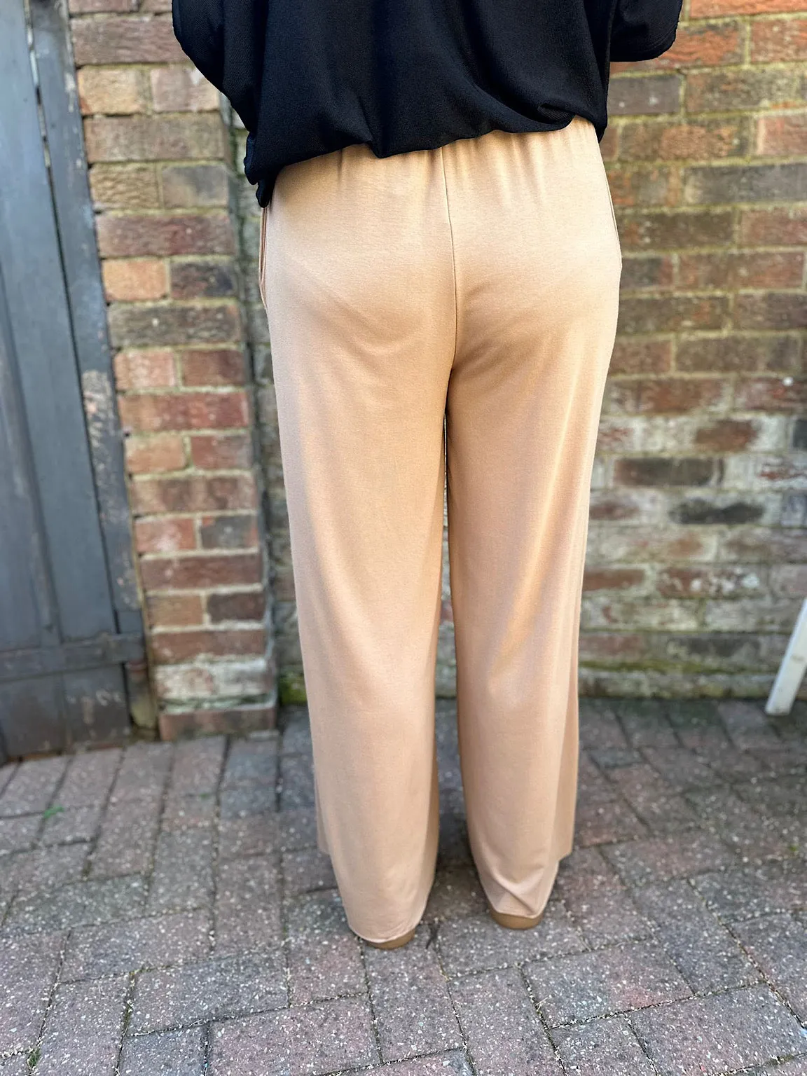 Camel Wide Leg Relaxed Trousers Tammy