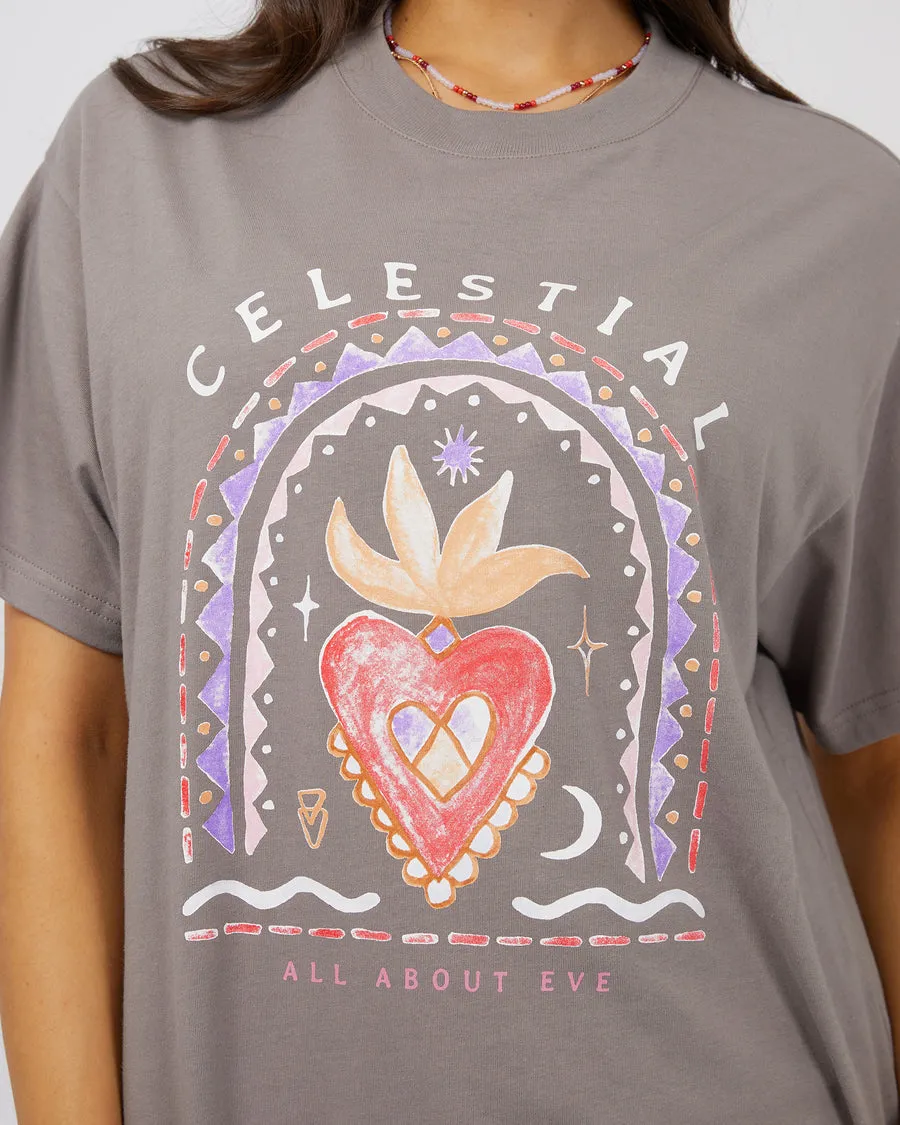 Celestial Oversized Tee | Charcoal