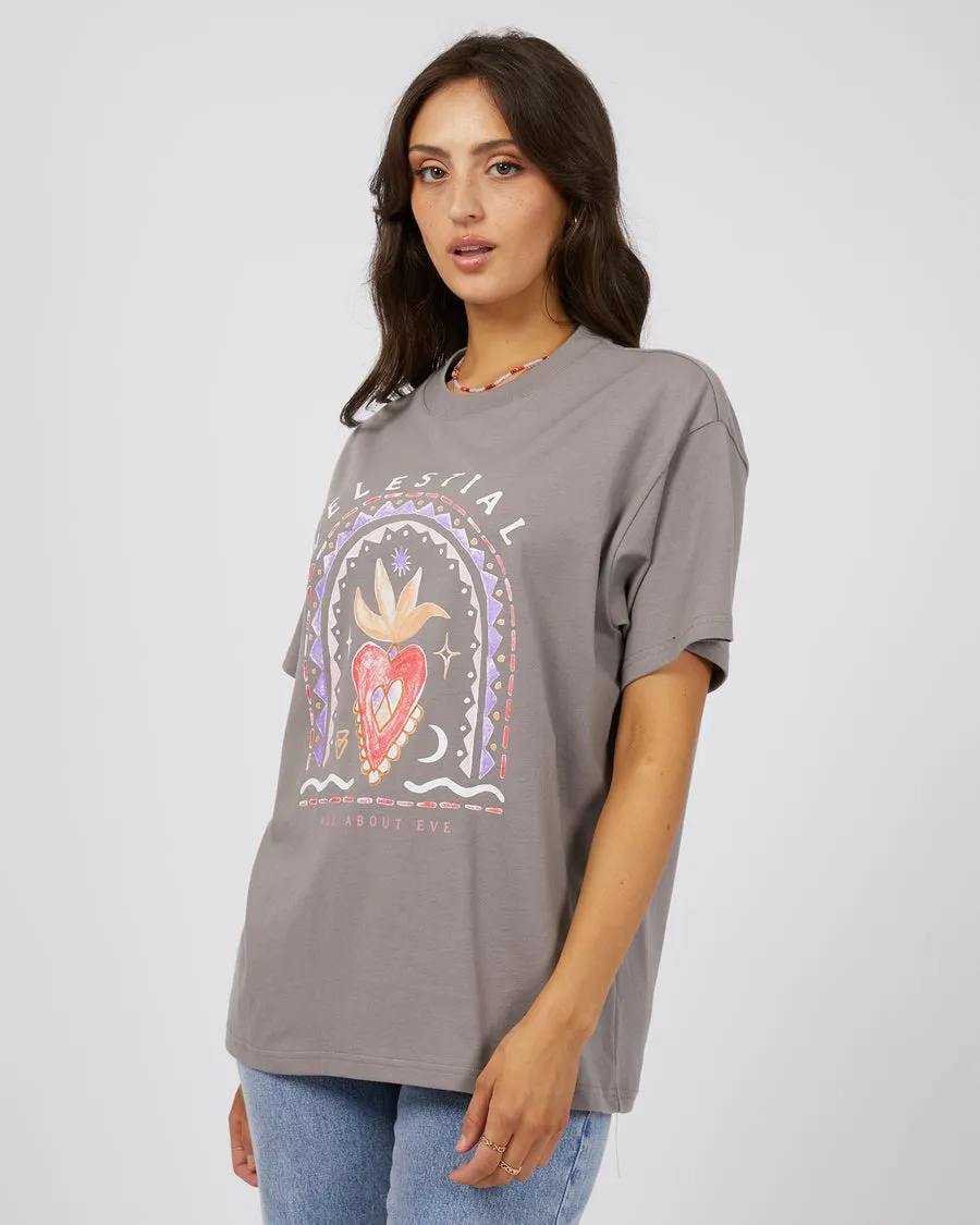 Celestial Oversized Tee | Charcoal