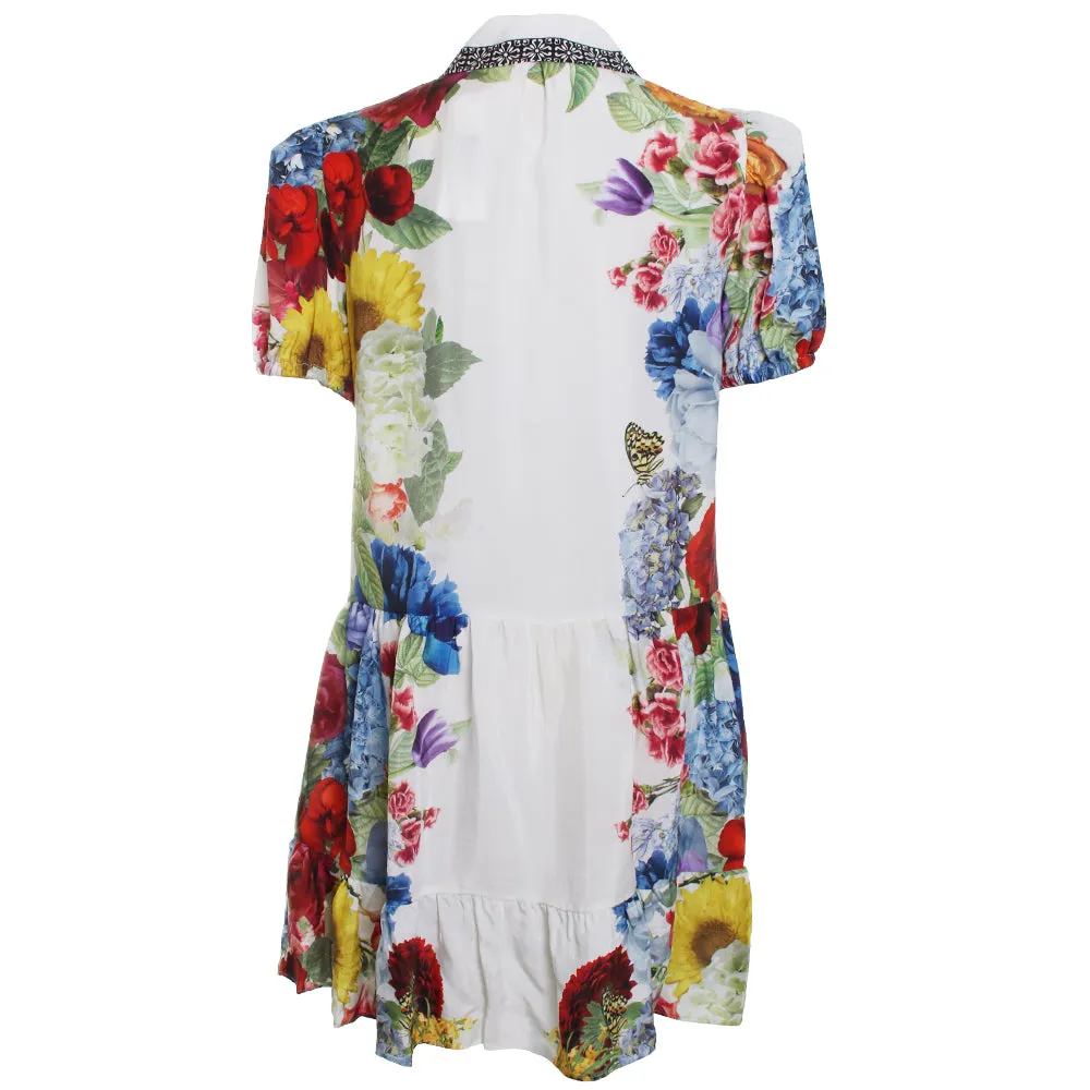 Claire Short Sleeve Tiered Mini Dress
