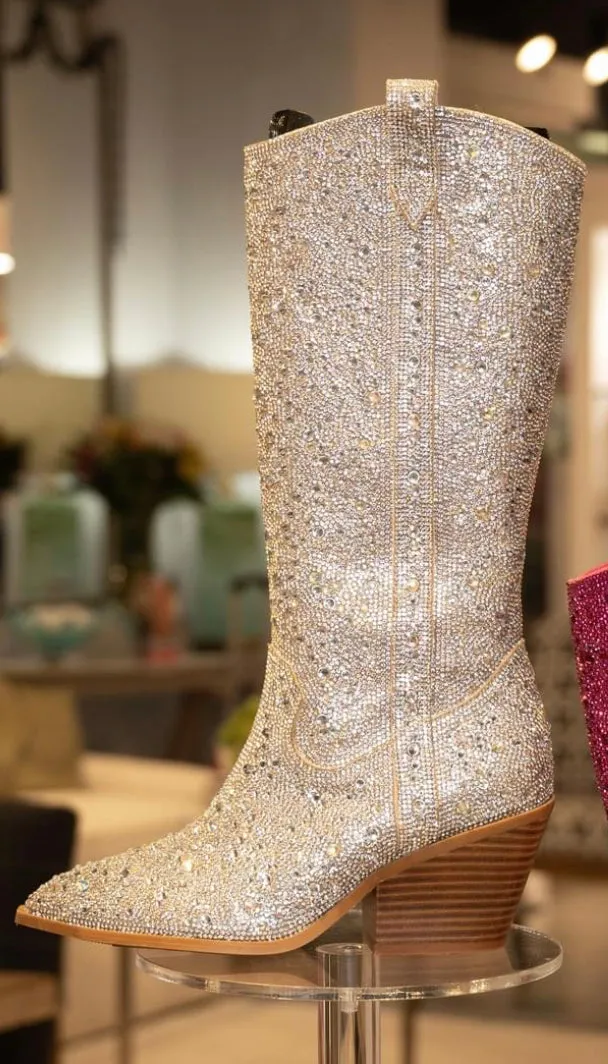 Corkys Glitzy Rhinestone Tall Boots