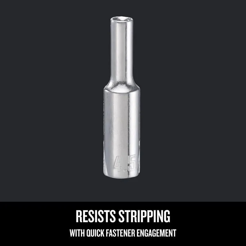 Craftsman 4-1/2 mm X 1/4 in. drive Metric 6 Point Deep Socket