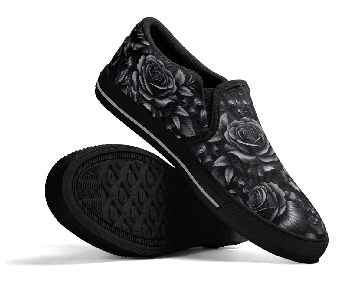 Dark Bloom Slip-Ons