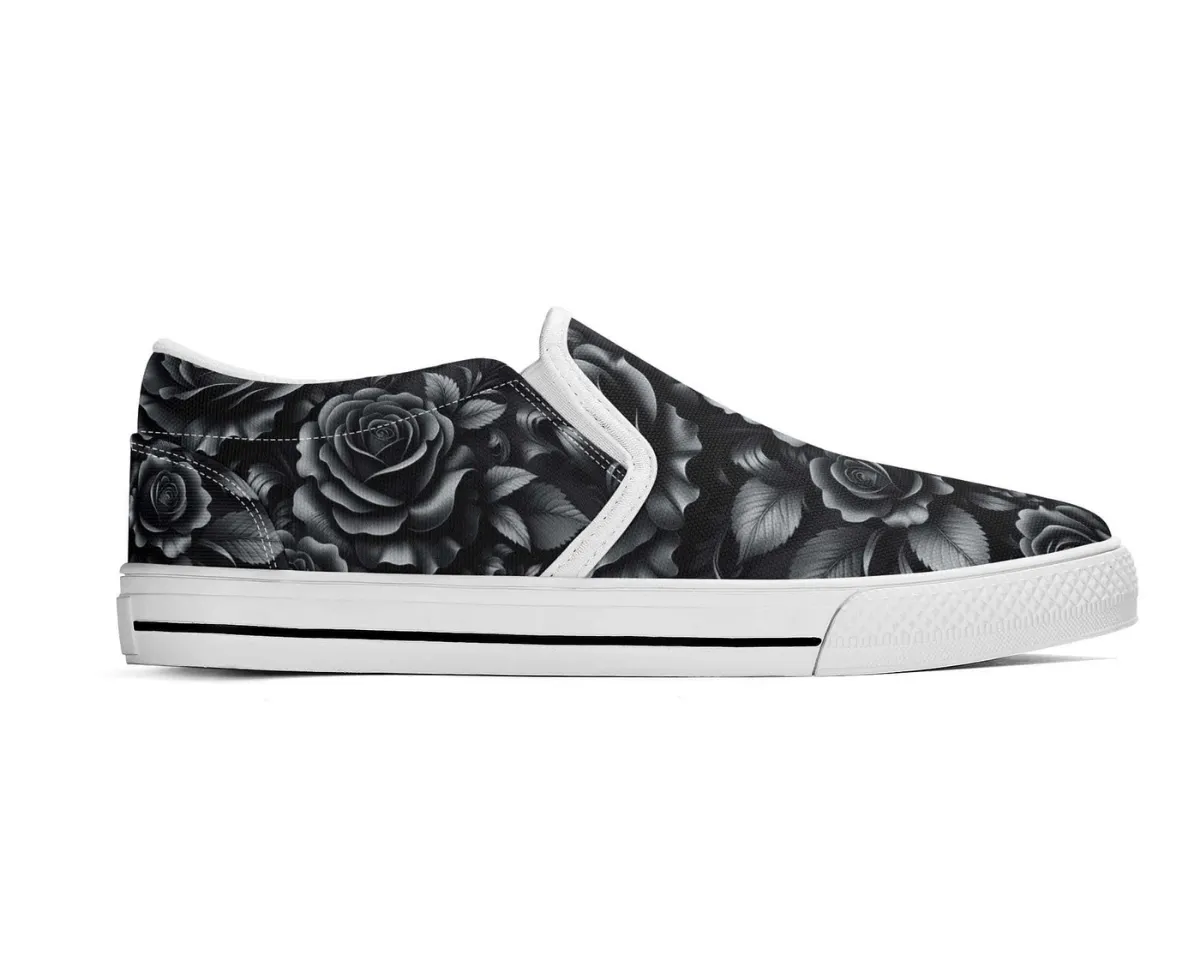 Dark Bloom Slip-Ons