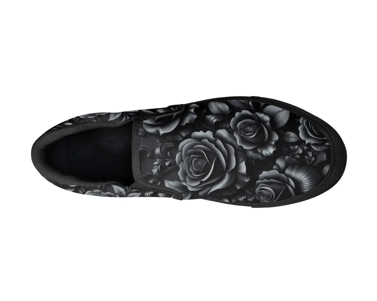 Dark Bloom Slip-Ons