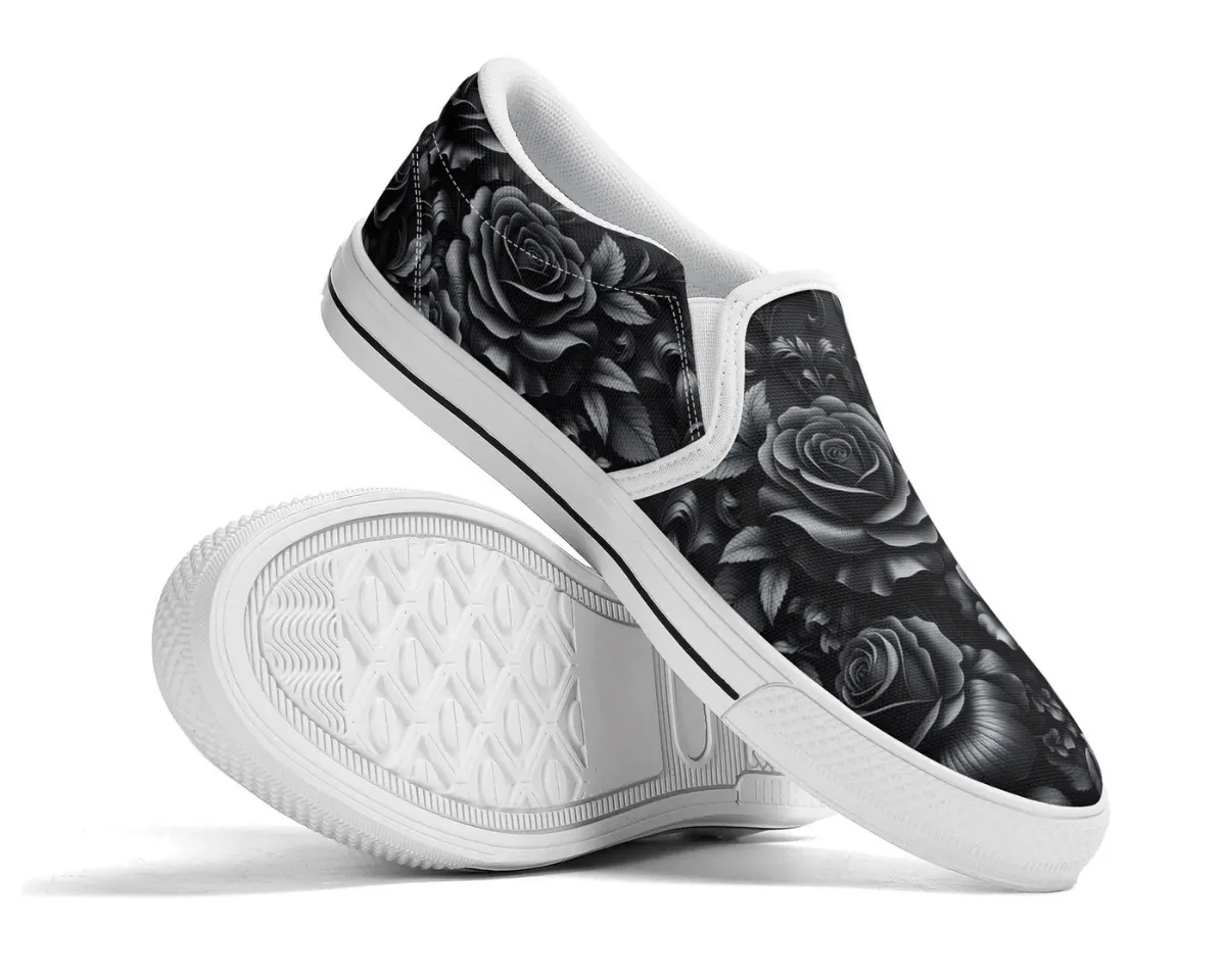 Dark Bloom Slip-Ons