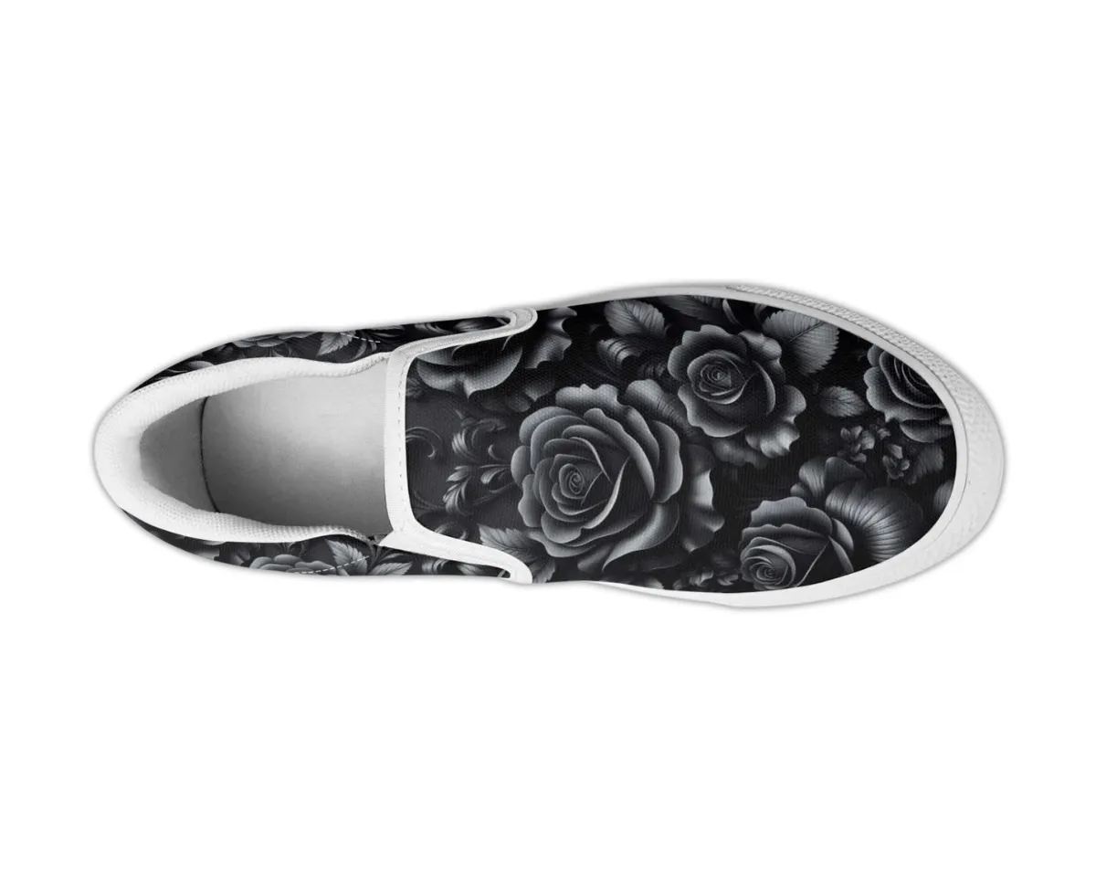 Dark Bloom Slip-Ons