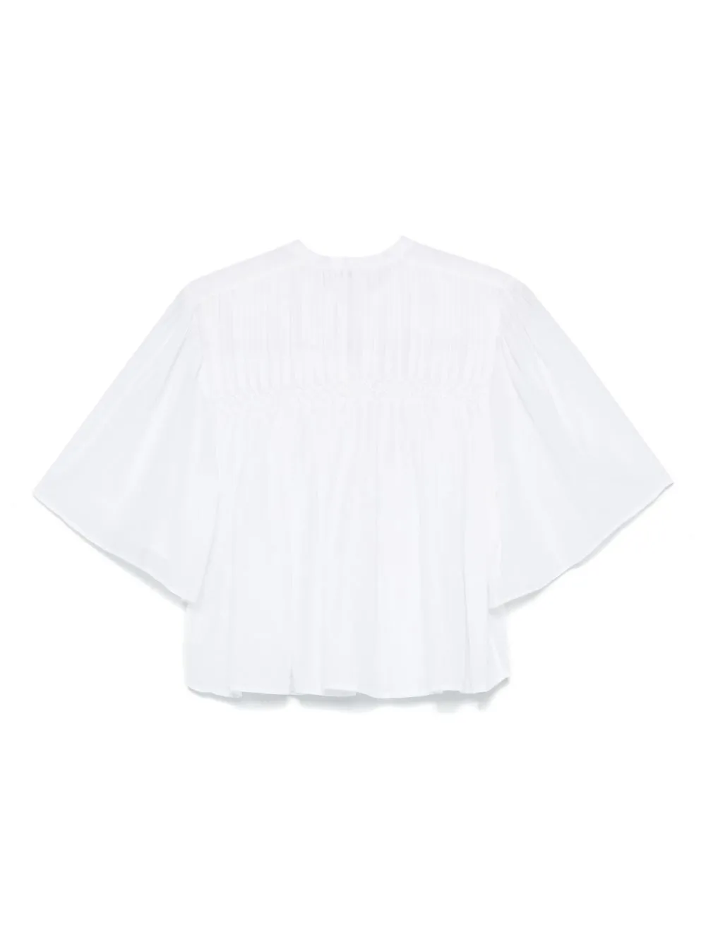 Destiny White Cotton Voile Blouse