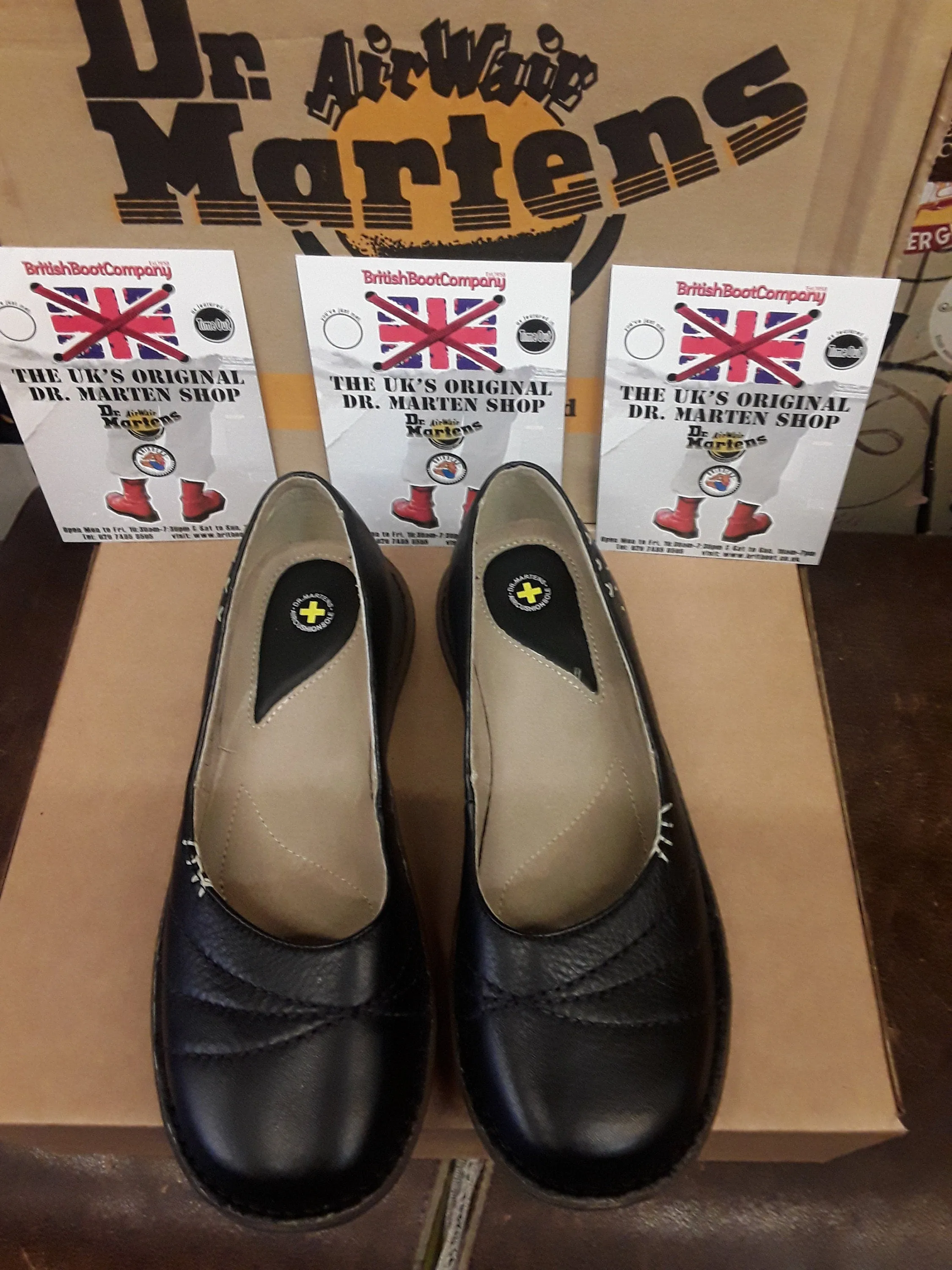 Dr Martens Slip On Shoe / size UK5 / Black Soft Leather / Womens Loafers