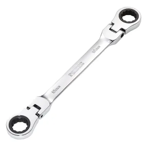 Draper Hi-Torq® Metric Flexible Head Double Ring Ratchet Spanner, 18 X 19mm - 8231FBSMM