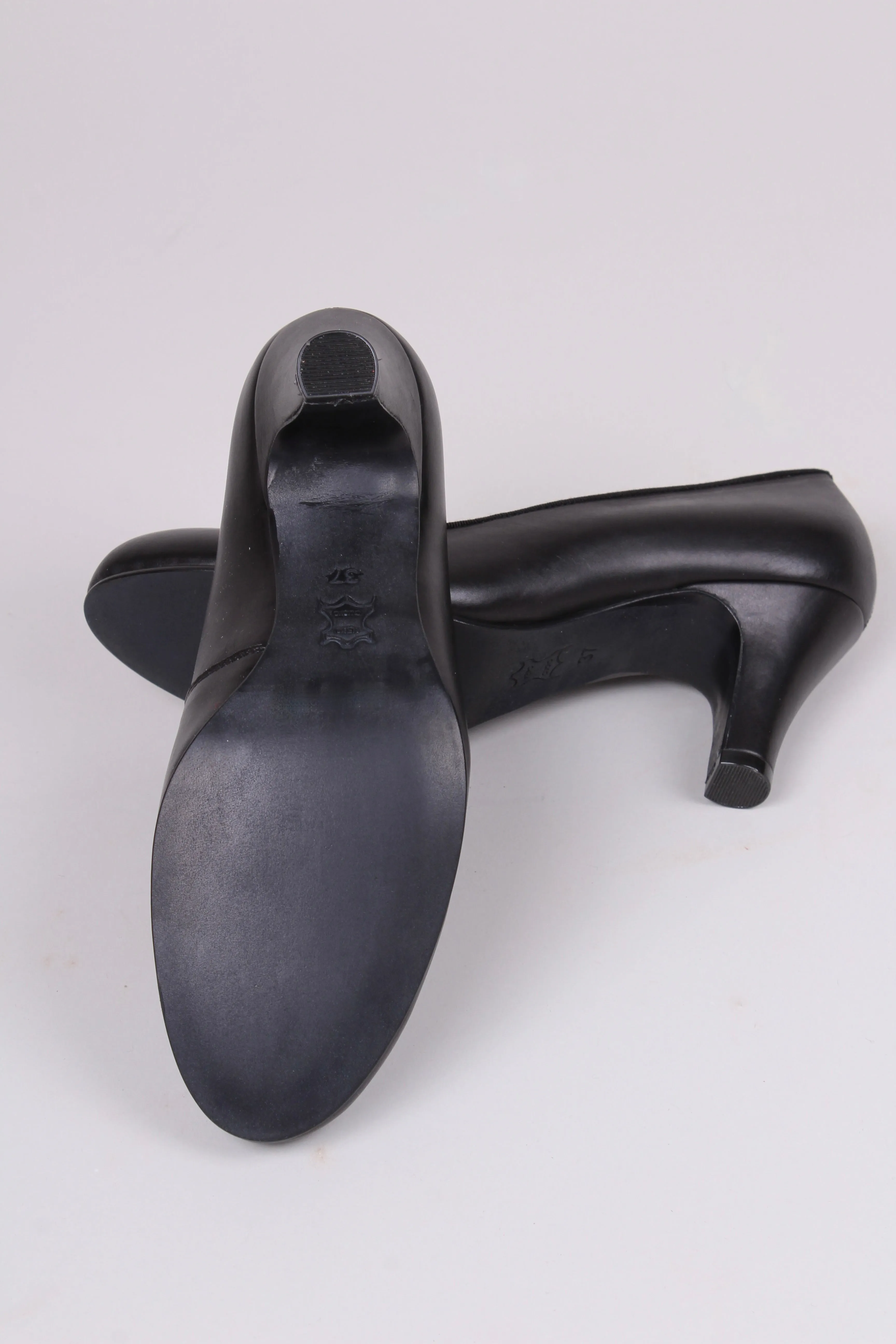 Early 50's pump - vintage style in leather - Black - Julia
