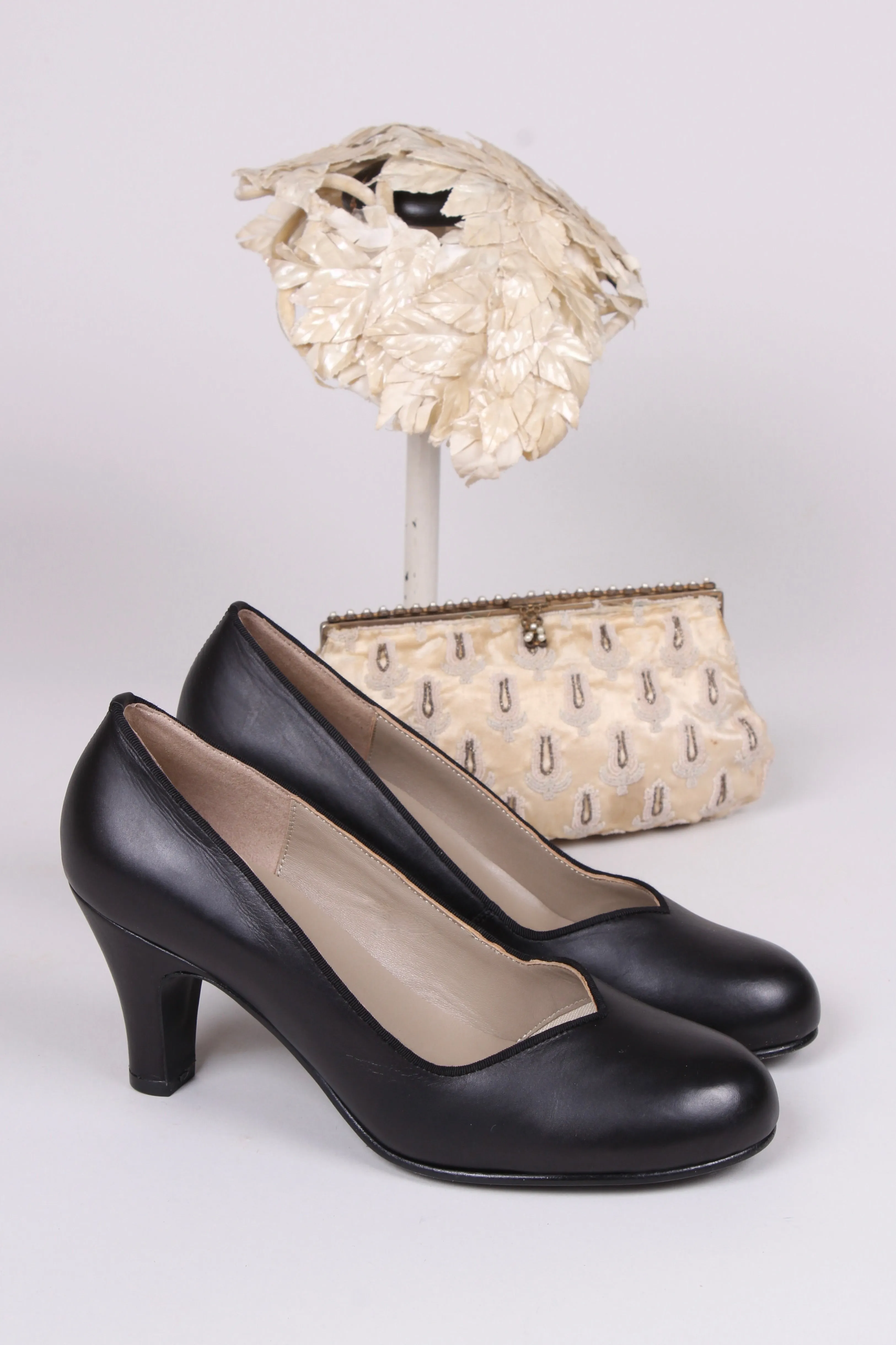 Early 50's pump - vintage style in leather - Black - Julia