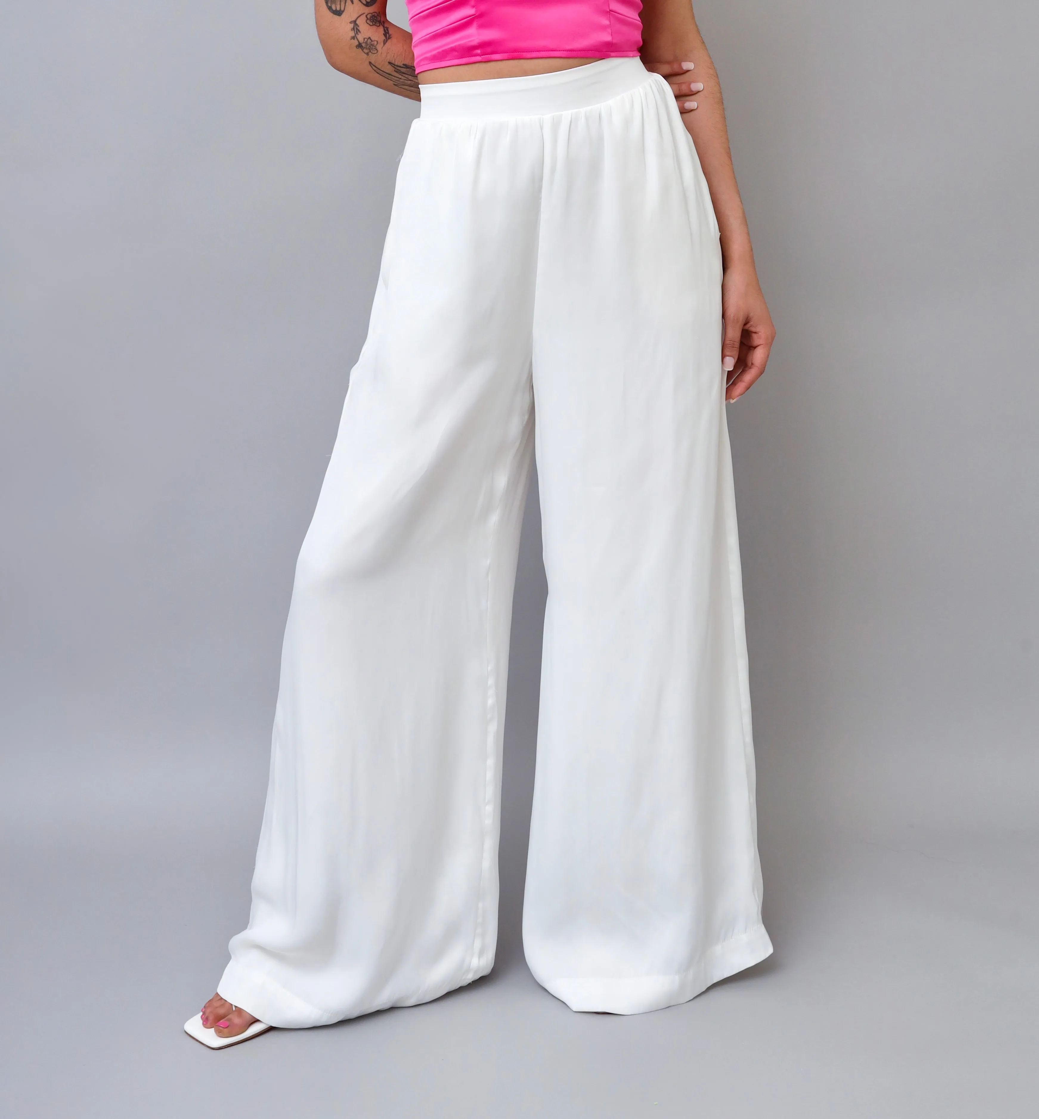 Easy Breezy White-Leg Palazzo Pants