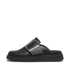 FitFlop x Song Hye Kyo <br>GEN-FF Maxi-Buckle Contrast-Stitch Leather Mules