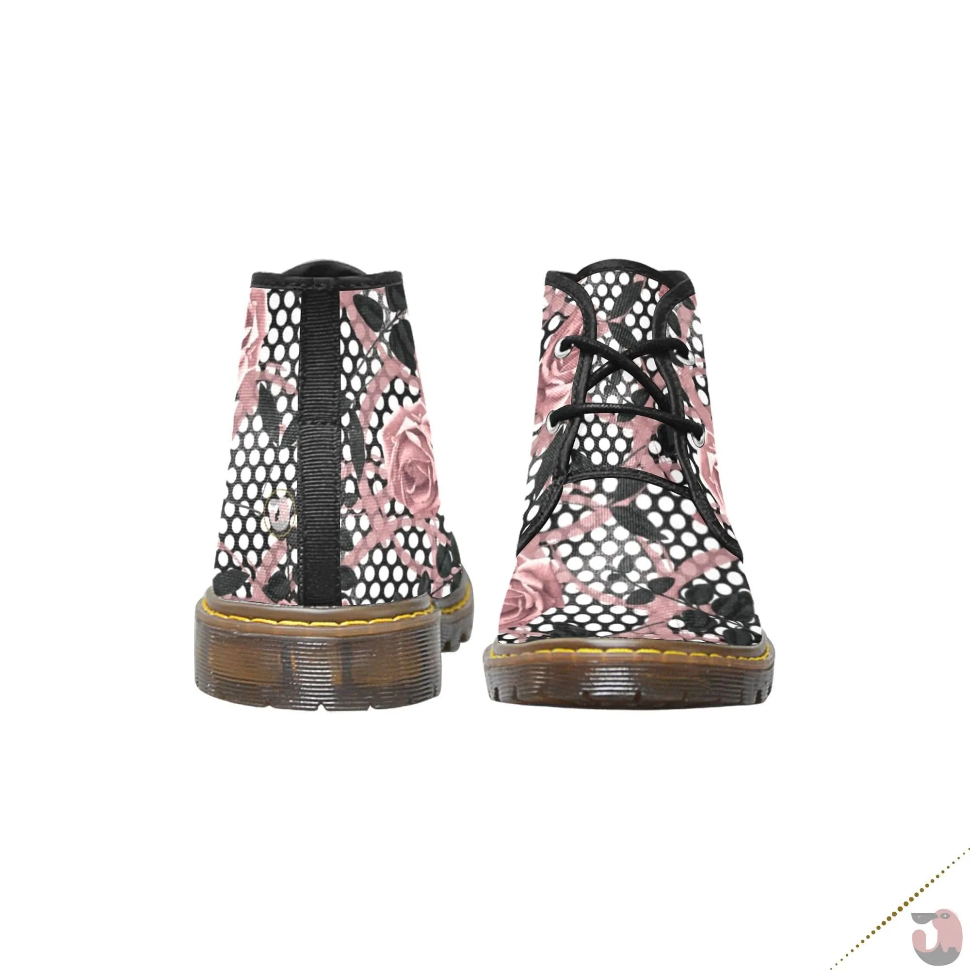 Floral Lace Chukka Ankle Boots