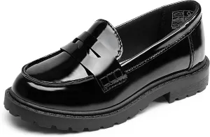 Girls Dress Shoes Chunky Loafers for Girl Platform Penny Loafers School Uniform Slip On Shoes
