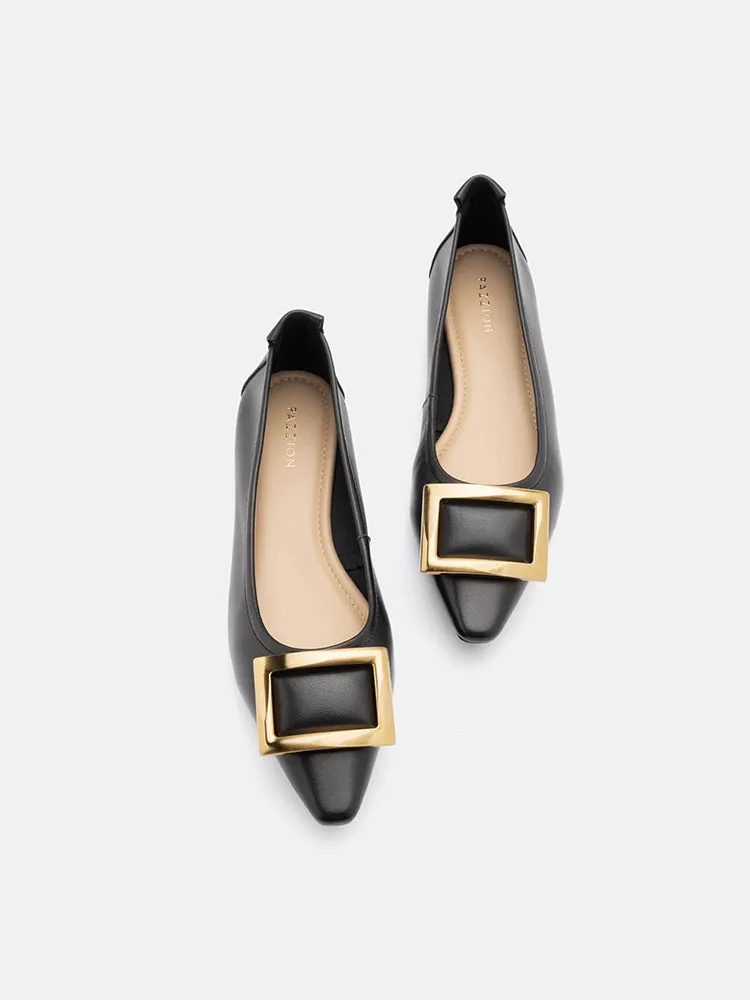 Gwyneth Brass Buckle Flats