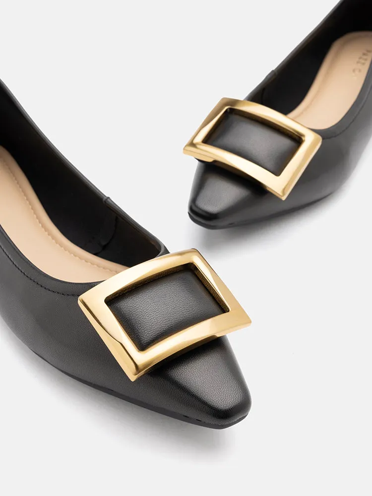 Gwyneth Brass Buckle Flats
