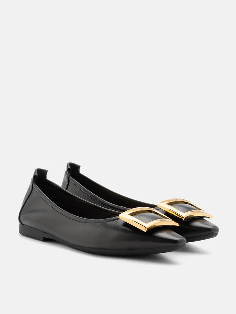 Gwyneth Brass Buckle Flats