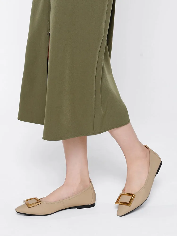 Gwyneth Brass Buckle Flats