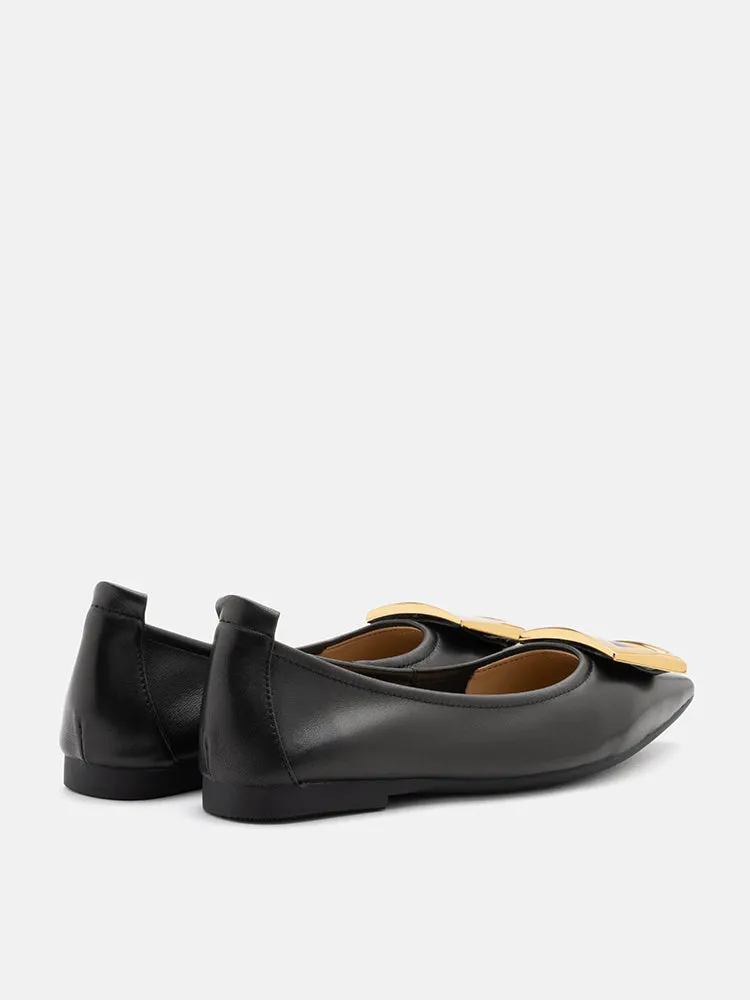 Gwyneth Brass Buckle Flats