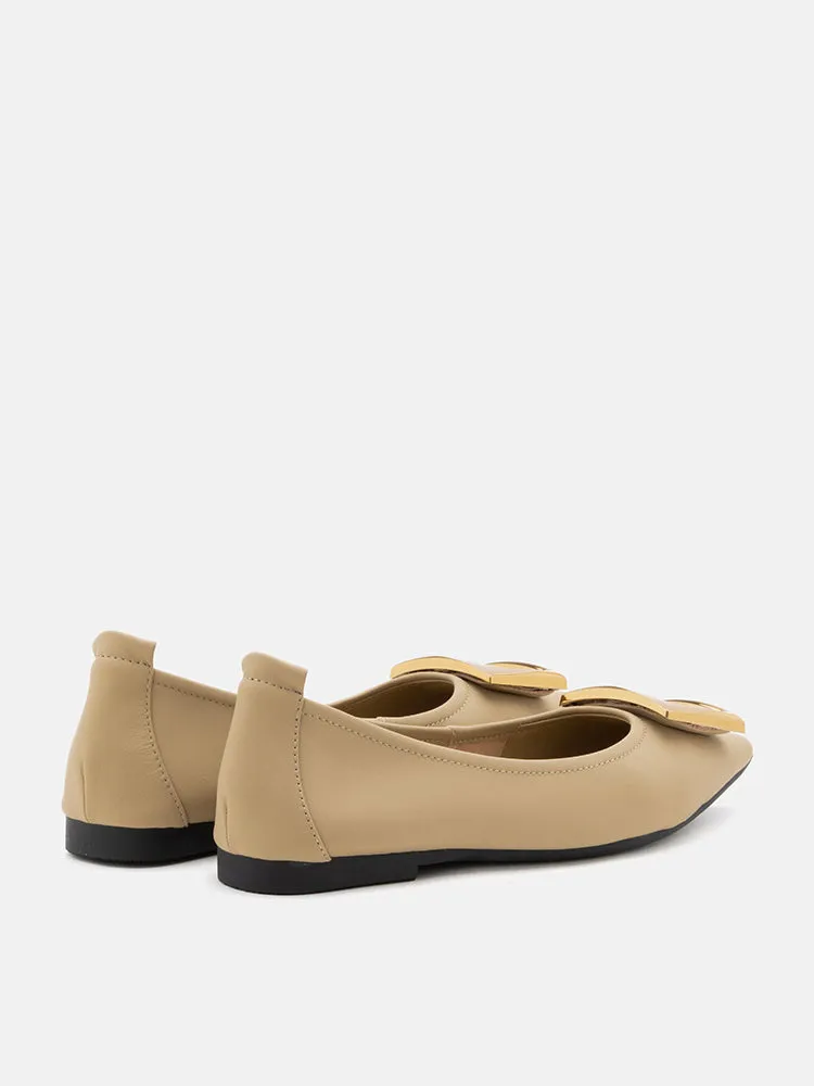 Gwyneth Brass Buckle Flats