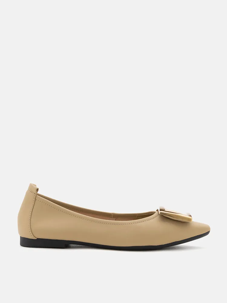 Gwyneth Brass Buckle Flats