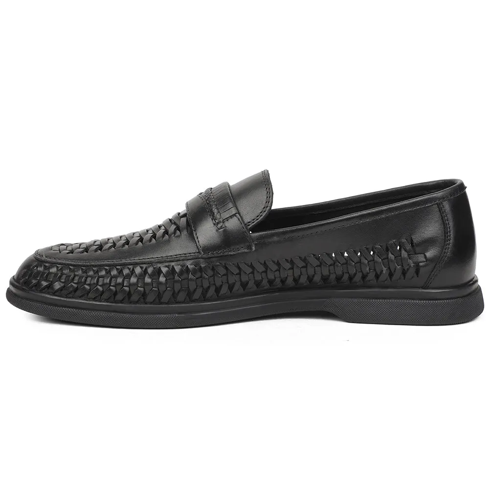 Healers Black Casual Loafers For Men ASF-5 By Liberty