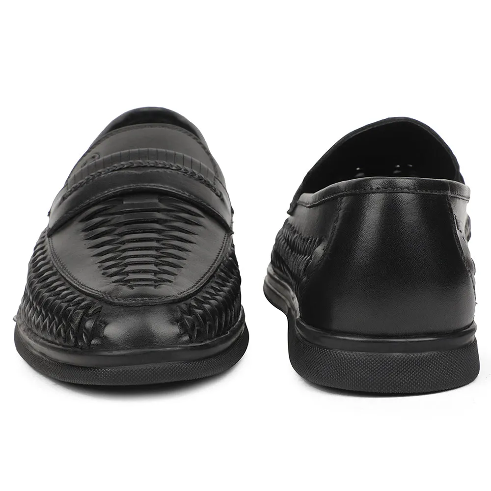 Healers Black Casual Loafers For Men ASF-5 By Liberty