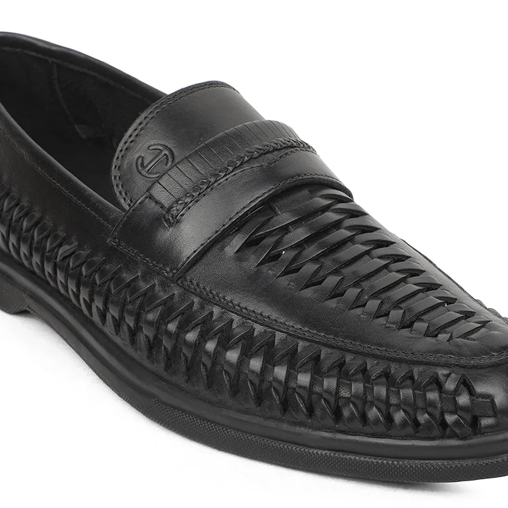 Healers Black Casual Loafers For Men ASF-5 By Liberty