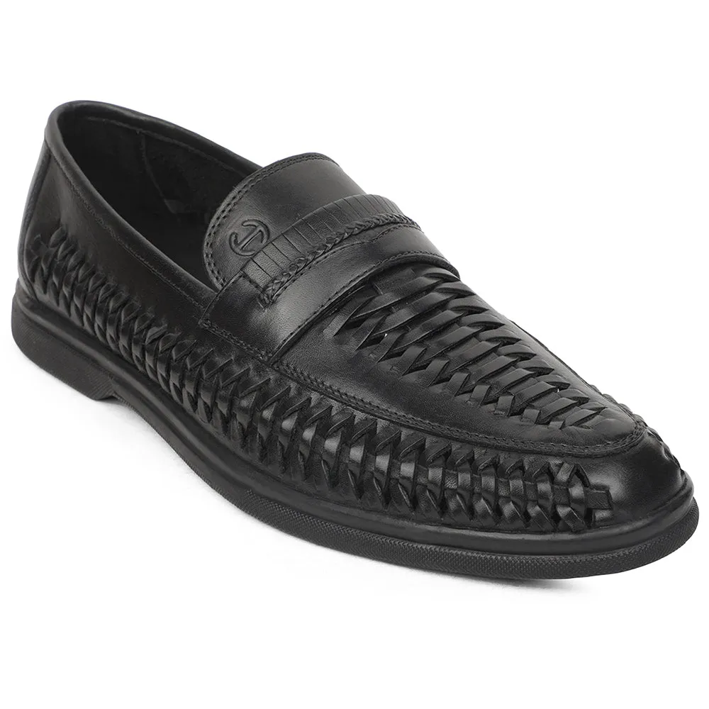 Healers Black Casual Loafers For Men ASF-5 By Liberty