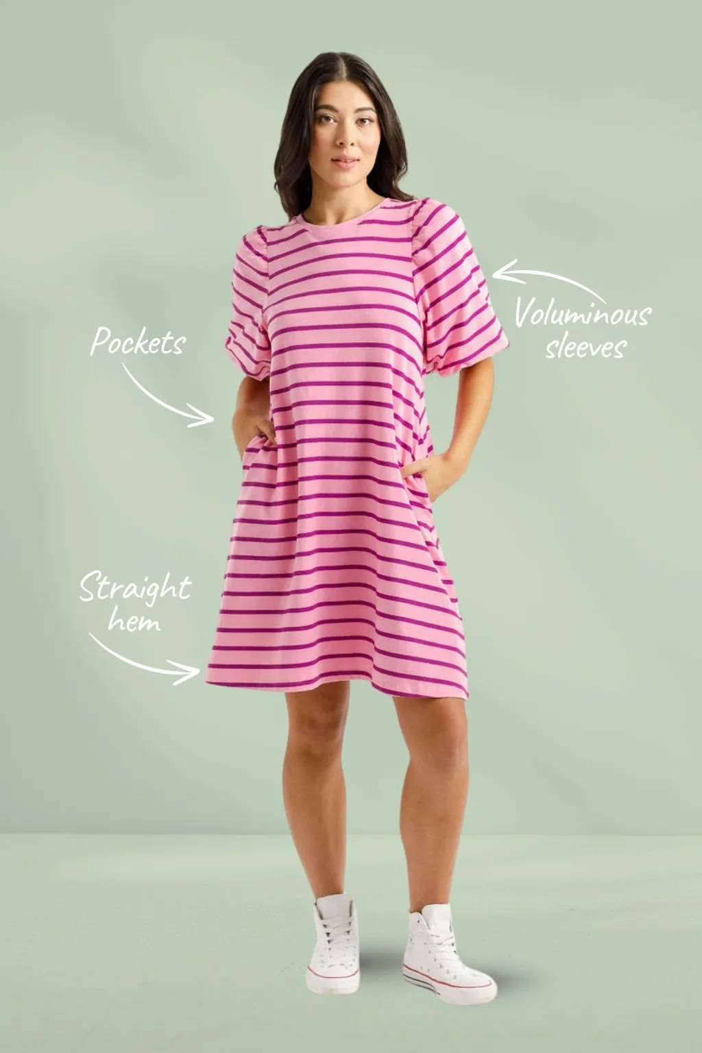 Homelee Ivy Dress Candy Stripe