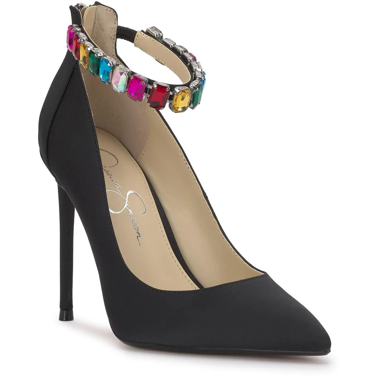 Jessica Simpson Womens Samiyah Embellished Pointed Toe Pumps