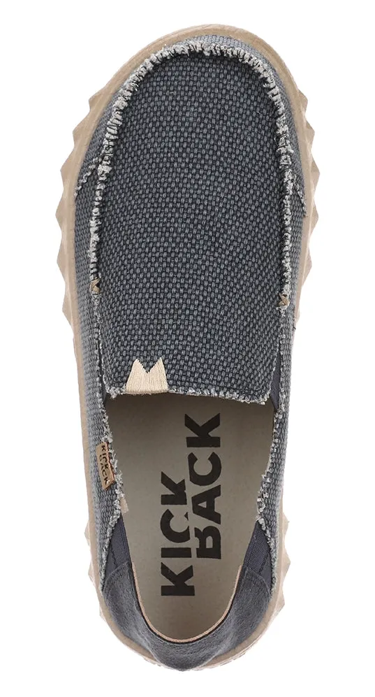 Kickback Mens Couch Vibe Slip On Canvas Shoes - Navy