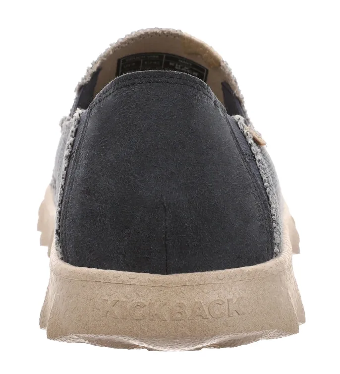 Kickback Mens Couch Vibe Slip On Canvas Shoes - Navy