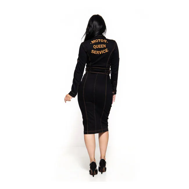 King Kerosin Queen Kerosin Motor Queen Pencil Ladies Dress Black