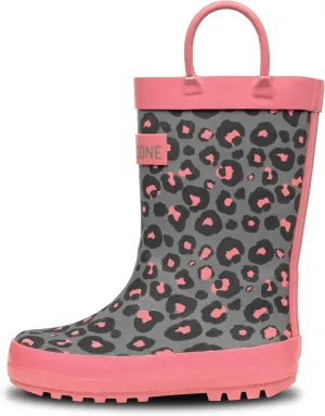 Lone Cone Kids Rain Boots for Girls & Boys  Waterproof Natural Rubber Toddler Rain Boots with Non-Slip Outsole & Easy Pull Handles  Solid, Pattern & Glitter Designs