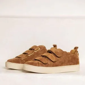 Maison Toufet Julianne scallop tan velcro