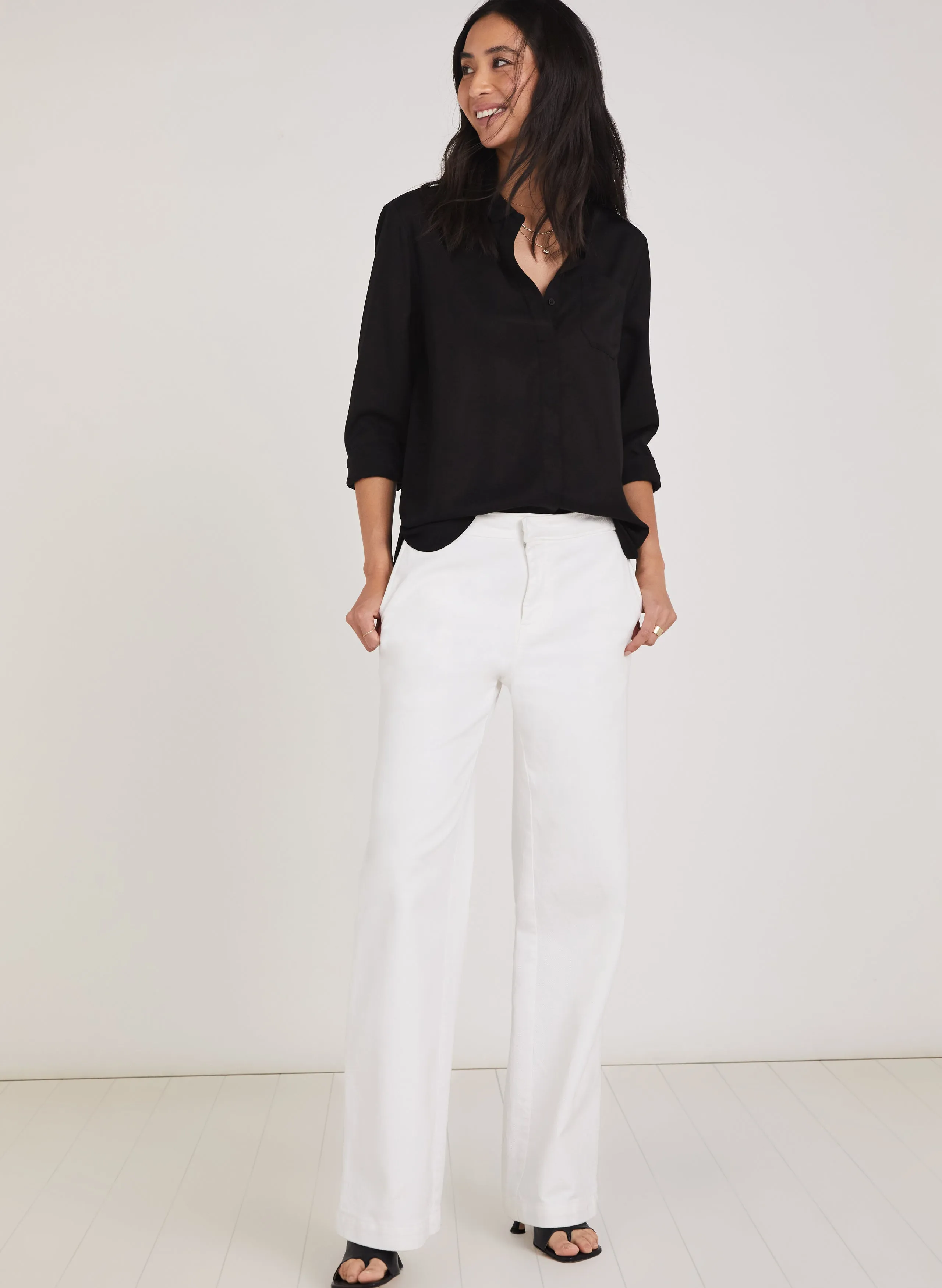 Margot Organic Cotton Stretch Wide Leg Jeans