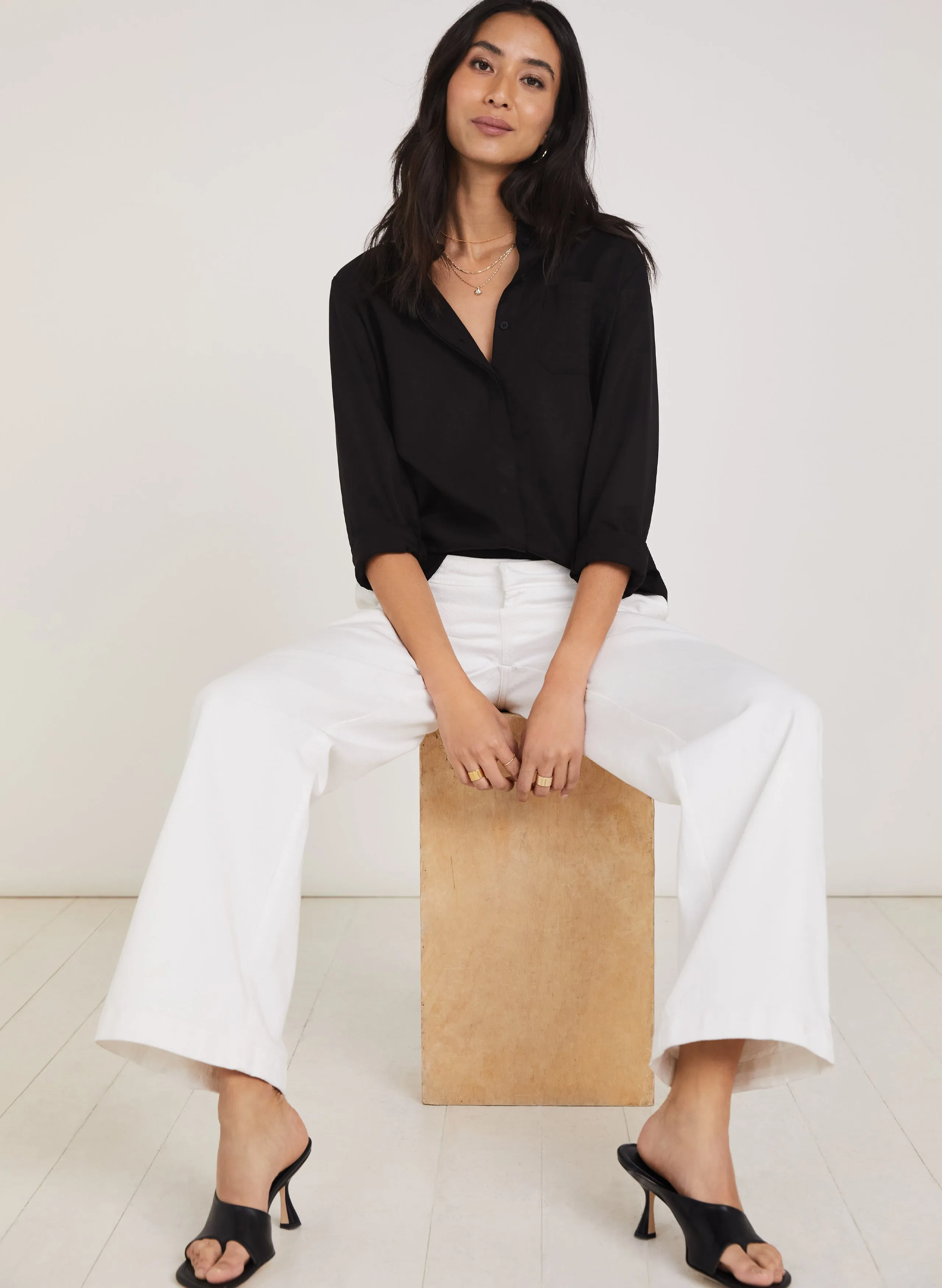 Margot Organic Cotton Stretch Wide Leg Jeans