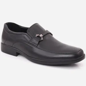 Men "COLIN" Stitched Detail Belted Buckle Moc Toe Formal Shoes