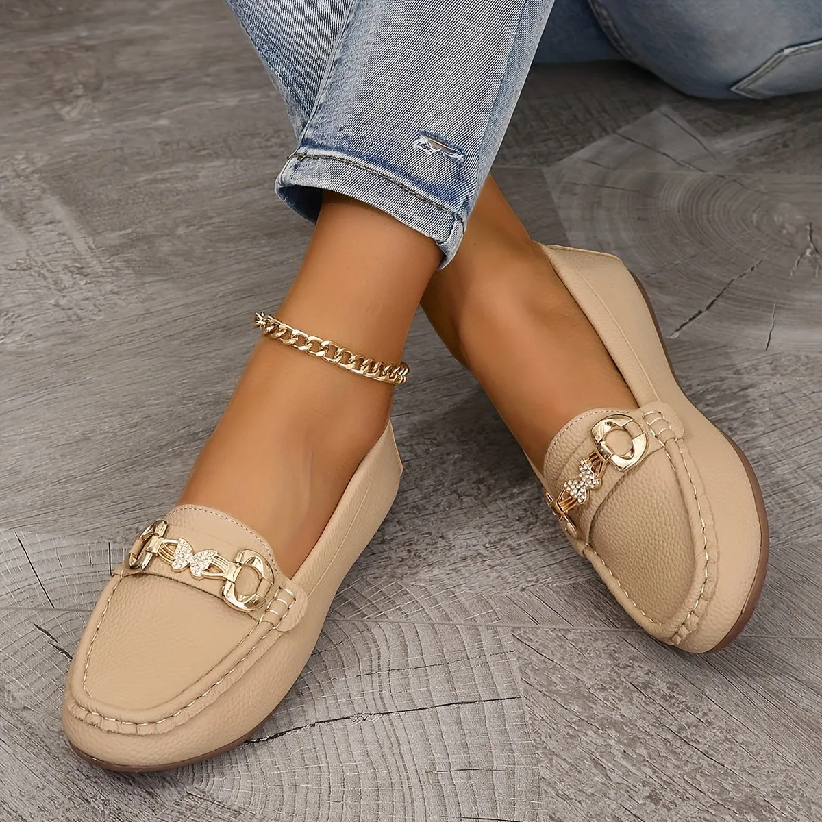Metalen gesp - Comfortabele slip-on schoenen, anti-slip en lichtgewicht