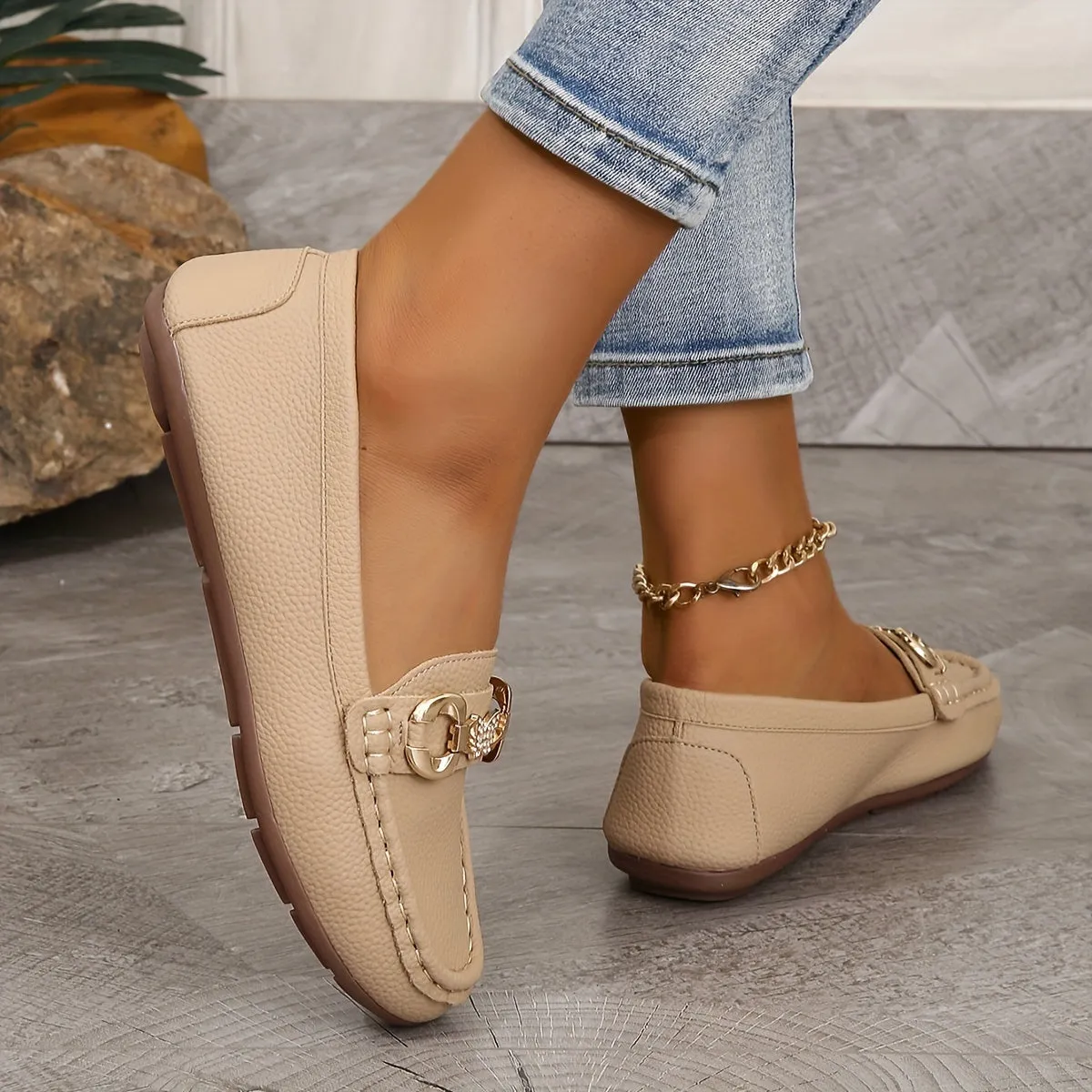 Metalen gesp - Comfortabele slip-on schoenen, anti-slip en lichtgewicht