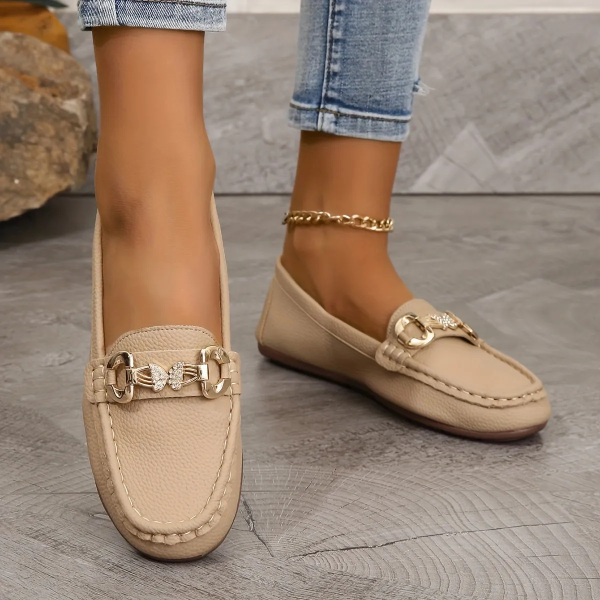 Metalen gesp - Comfortabele slip-on schoenen, anti-slip en lichtgewicht