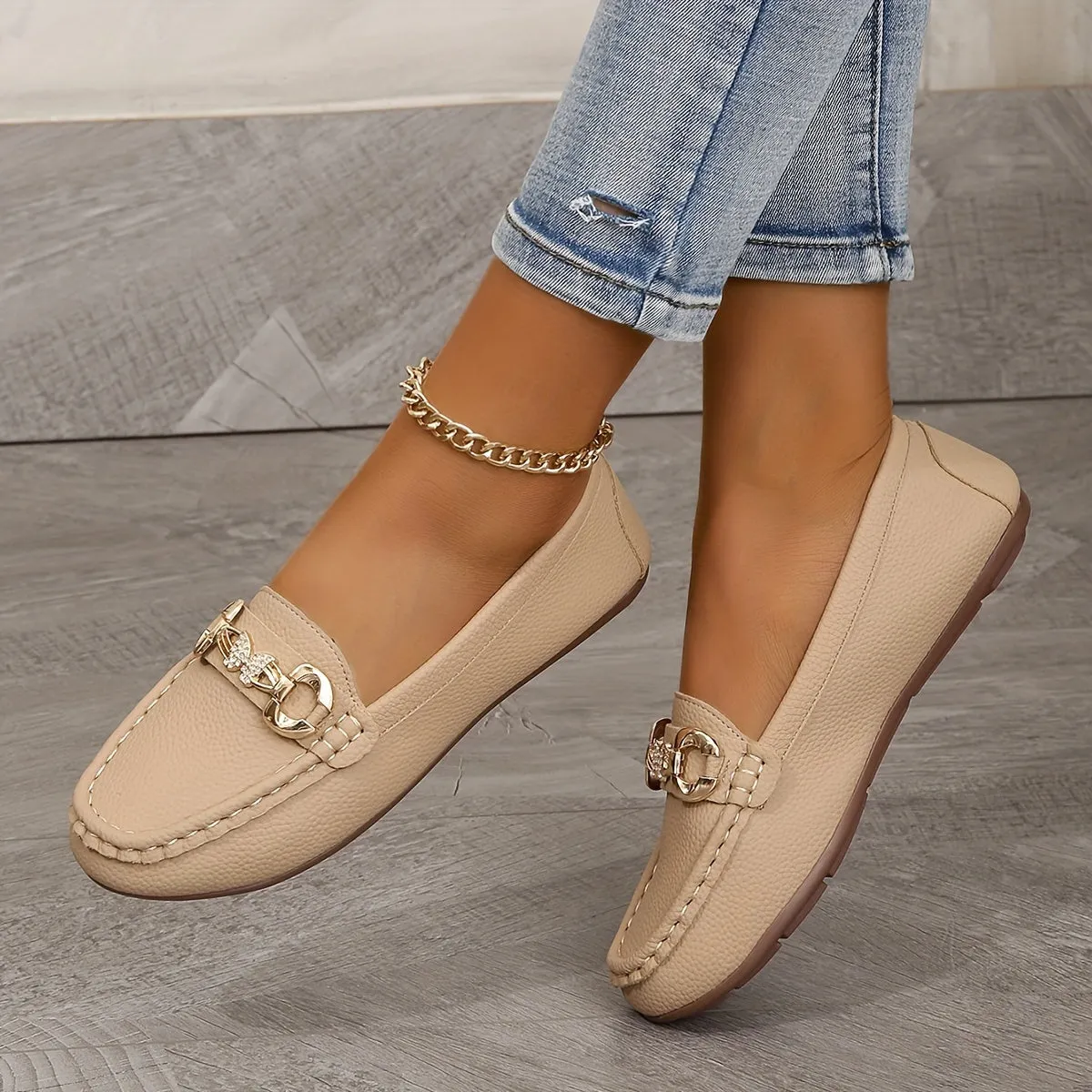 Metalen gesp - Comfortabele slip-on schoenen, anti-slip en lichtgewicht