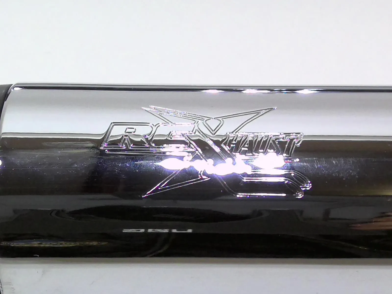 NEW RCX Harley Softail 3.0" Chrome MUFFLER BLITZ BLACK TIPS RCX-216C-19B
