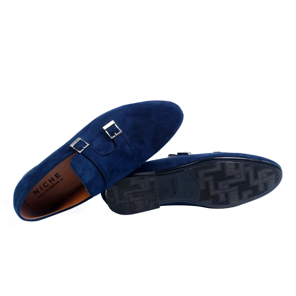 NICHE Blue Velvet Double Monk SLIP-ONS