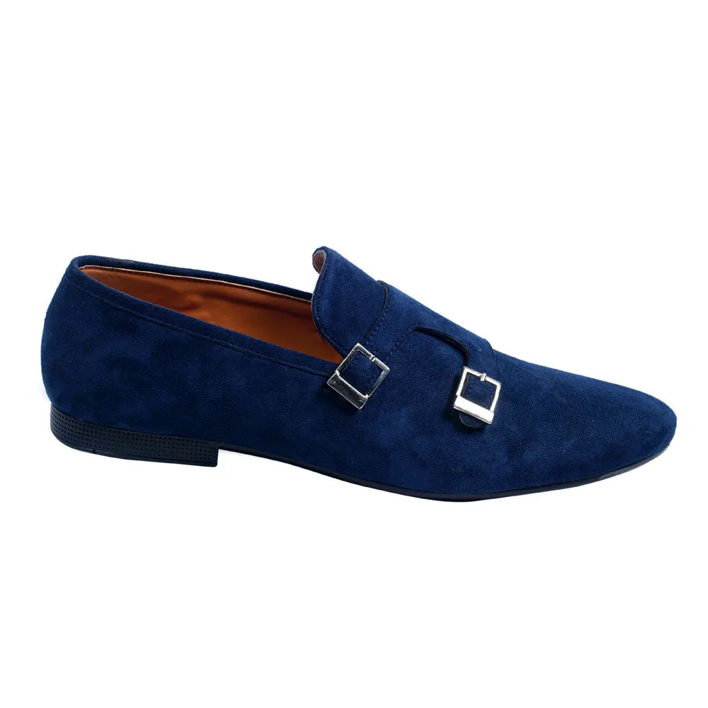 NICHE Blue Velvet Double Monk SLIP-ONS